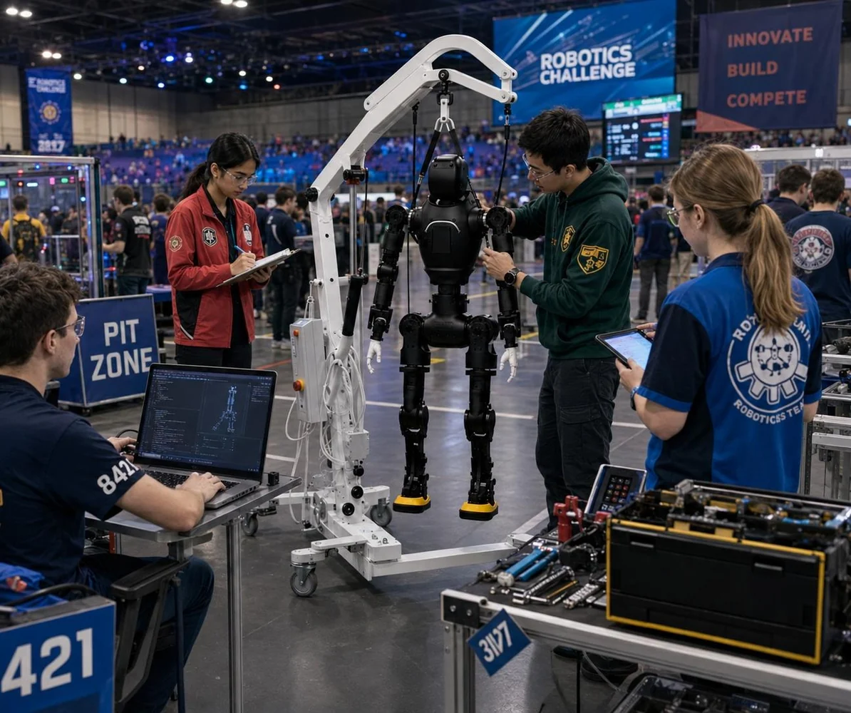 メーカー資料に掲載されたロボット競技の参考画像
