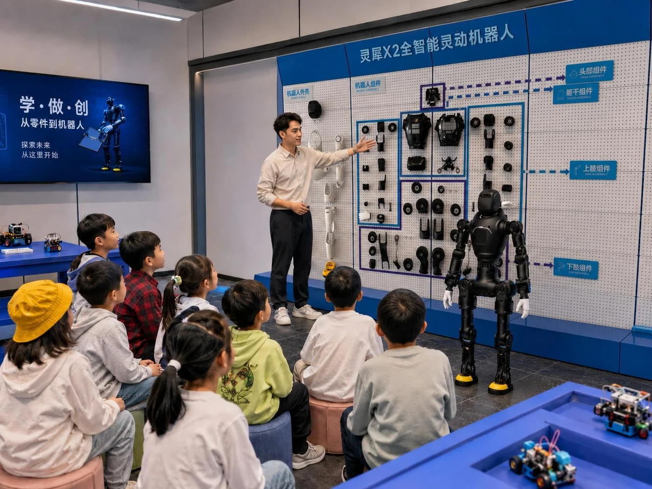 メーカー資料に掲載されたロボット教育の様子